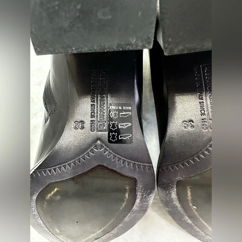 Alberto Fermani Black Leather Ankle Boots - Picture 14 of 15